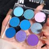 AMY'S DIARY Blue Eyeshadow Palette Blue Purple Matte eye shadow makeup,9 colors Blue Purple Matte Eyeshadow Long Lasting Colorful Eye Shadow Plattet for Women (03)