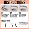 3Pcs Gray Waterproof Eyebrow Pencil,Ultra-Fine Mechanical Pencil with Spoolie Brush,Eyebrow Pencil Easy to Color,Draws Tiny Brow Hairs and Fills in Sparse Areas,Create Natural Eye Brow