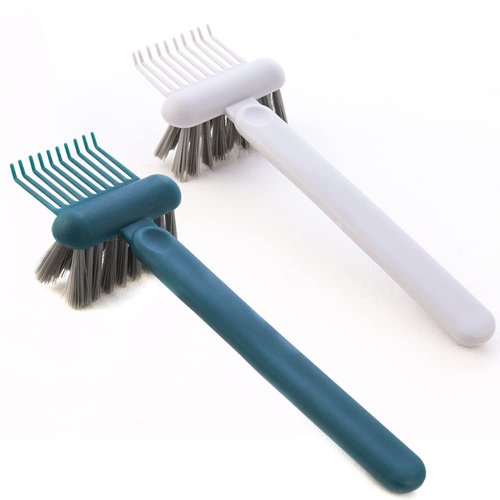 HengKe 2 Pack Home and Salon Use Comb Cleaning Brush Hair Brush Remover 2-in-1 Comb Cleaner with Pick and Bristles Hair Brush Cleaner Tool Rake Comb Cleaner Cleaning Tool for Cleaning Hair Dust