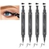Winged Eyeliner Stamp Set, 4 PCs Dual-ended Eyeliner Pens with Felt Tip & Wing Stamp, Long Lasting and Smudge Proof Eye Makeup for Women