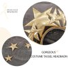 Yean Giant Star Headband Gold Goddess Halo Hair Band Festival Star Headdress Handmade Headpiece for Women and Girls