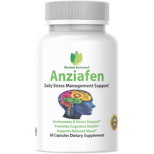 Anziafen Mood Modifying Herbal Supplement 60 Capsules 831 mg Crenulata Extract, Lutein, Ashwagandha, Chamomile, Gaba, Lemon Balm, Chinese Skullcap