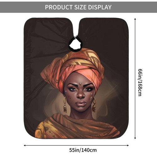 Mount Hour African Black Girl Home Hair Cutting Barber Cape Hair Salon and Dyeing Styling Cloth for Women/Men