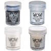 Wow! Embossing Powder Black and White Bundle: Primary Ebony, Opaque Bright White, White Pearl, Clear Gloss, 15ML