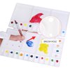Transon Paint Palette Box 33 Wells for Mixing Gouache, Acrylic and Oil Paint with 1 Paint Brush