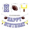 Football Happy Birthday Banner, Football Theme String Flags, Football Party Decorations, Happy Birthday Bunting Sign for Sport Theme Decoration