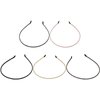 FOMIYES Metal Hair Band 5pcs Skinny Headband Thin Hair Hoop Hairband Spring Hair Hoop Simple Metal Headband for Makeup Sports Yoga