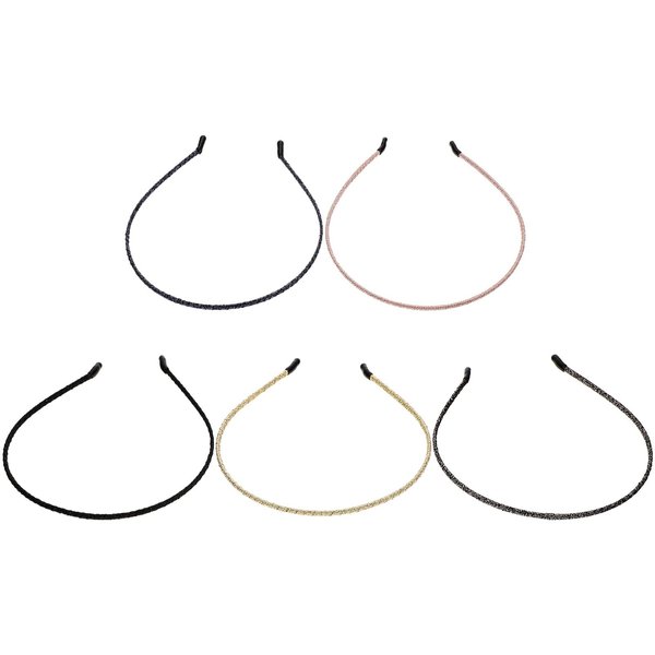 FOMIYES Metal Hair Band 5pcs Skinny Headband Thin Hair Hoop Hairband Spring Hair Hoop Simple Metal Headband for Makeup Sports Yoga