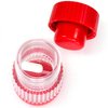 HealthSmart Pill Crusher and Grinder, Crushes Vitamins and Tablets, Holds Up to 2 Pills, With Ergonomic Grips, Red