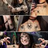 Halloween Spider Stickers Temporary Tattoos Stickers Waterproof Sweatproof Weird 3D Simulation Spider Web DIY Decorations Face and Body Horror Spider for Festivals Masquerade Cosplay Party (14 Sheets)