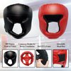 2 Pack Boxing Headgear Boxing Gear Equipment Taekwondo Sparring Gear MMA Gear Muay Thai Boxing Safety Helmet Boxing Protective Gear for Men Women Kids(Black and Red)