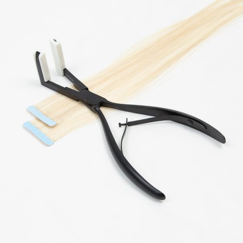 Isheeny Tape In Hair Extensions Pliers Black Tape Sealing Pliers Hair Extension Pliers Professional Tape In Extension Tools 8inch For Hair Stylist Hair Extensions Tools Kit