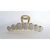 Generic Long gold metal and silver glitter circles hair claw clip