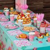 Buryeah 179 Pieces Flamingo Birthday Party Supplies Tropical Hawaiian Party Decorations for Girls Kids Included Banner Tablecloths Hanging Swirls Plates Napkins Cups Forks Spoons Knife for 24 Guests