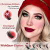 Glitter Lashes Glitter Lash Clusters 10-20mm Cluster Eyelash Extensions 168Pcs Fluffy Lash Clusters C Curl Individual Lashes for New Year Christmas Halloween Cosplay Party False Eyelashes, by Anforlin