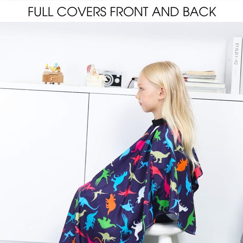 PASHOP Kids Haircut Cape, Dinosaur Waterproof Hair Cutting Cape Boys Barber Haircut Apron for Kids