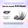 GAQQI Lash Clusters, Eyelash Clusters 120PCS C Curl Individual Lashes, Wispy Cluster Eyelash Extension 14mm Only, Natural Looking Cluster Lashes （GQ15, C Curl, 14mm)