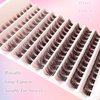 3D Fluffy Lash Extension Kit D Curl Lash Clusters WHYBRAW Eyelash Extension Kit with 7 Days Long Lasting Bond Lash Bond and Seal 120 Pcs Natural Individual Lashes Kit with Cluster Lash Tweezers