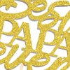 Gold Glitter Best Papa Ever Cake Topper, Happy Birthday Dad Cake Decoration for Father's Birthday, Happy Father's Day Party Supplies