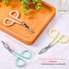 6 Pieces Scissors Shaped Eyebrow Tweezers Clip with Easy Scissor Handle, Stainless Steel Scissor Handle Tweezers Flat Straight Tip Tweezers Brow Hair Plucker Remover, Men Women (Blue, Pink, Yellow)