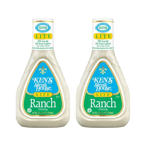 Ken's Steak House Lite Ranch Dressing (16 Fl Oz, Pack of 2)