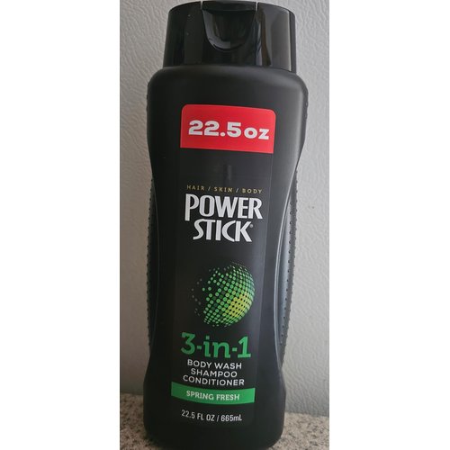 Hair skin Body power stick 3-in-1 Body wash shampoo conditioner Spring Fresh