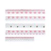 White Floral w/Rhinestone Strip Nail Stickers/Decals