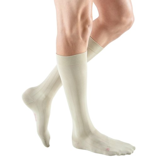 mediven Comfort for Women, 15-20 mmHg – Thigh High Compression Stockings with Silicone Top Band, Closed Toe Leg Circulation, Semi-Transparent Leg Support Compression Hosiery, V-Petite, Natural