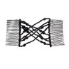 LOVEF 3Pcs Magic Hair Comb Ladies Bead Stretchy Women Hair Combs Professional Double Magic Slide Metal Comb Clip Hairpins