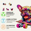 Wooden Puzzles for Adults(100 Pieces) French Bulldog Puzzle, Irregular Wood Puzzles Adult, Unique Dog Shaped Wooden Puzzle, Christmas Puzzle Gifts for Seniors DIY Puzzle Lovers