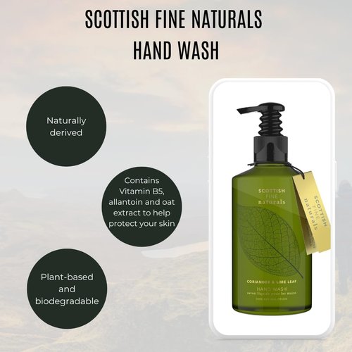 Scottish Fine Naturals Coriander & Lime Leaf Hand Wash 300ml Pump Bottle