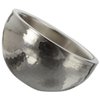 Elegance Hammered 6-Inch Stainless Steel Dual Angle Doublewall Serving Bowl, Silver