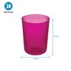 iDesign Round Plastic Trash Can for Bath, Bedroom, Office The Finn Collection –, 7.64" x 10", Magenta