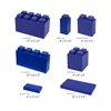 EverBlock 3” x 6” Quarter Size Plastic Modular Block Bulk Pack | Giant Building Blocks | Easy to Connect & Reuse | Indoor & Outdoor Use | Build Displays & Structures | Translucent