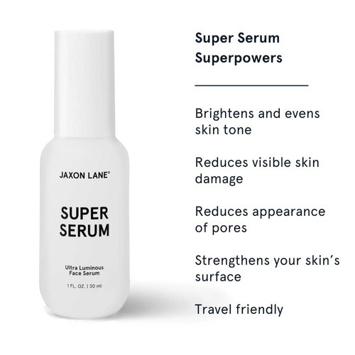 SUPER SERUM Anti Aging Serum for Face: 5% Niacinamide Serum, Bakuchiol Serum, Vitamin C Face Serum for Men Korean Skin Care Tranexamic Acid Textured skin treatment, Pore Minimizer JAXON LANE 2 Bottles