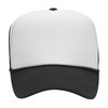OTTO Polyester Foam Front 5 Panel High Crown Mesh Back Trucker Hat - Blk/Wht/Blk