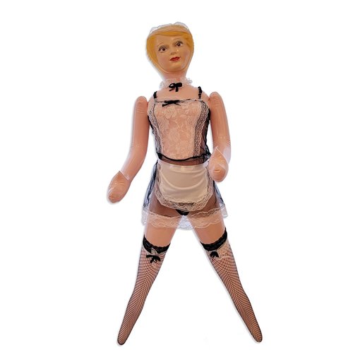 Merrimix 59" Ginger Inflatable Blow Up Doll with Maid Costume, Gag Gifts for Men, Bachelor Party Favors and Decorations + Bachelorette Party Accessories | Blow Up Dolls, Funny Bachelorette Party Gifts