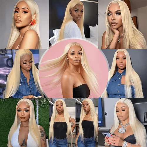 Blonde Bundles 613 Straight Human Hair Bundles 16 18 20 inch Double Weft Blonde Straight Human Hair Bundles Brazilian Virgin Remy Hair Extensions 613 Bundles Blonde Human Hair Bundles