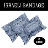 Line2design Israeli 4" Compression Bandage Wrap with Closure Bar - 4” Wide X 7’ Length - First Aid Wound Injury Sterile Battle Dressing - Product for First Aid Kit and Medical Facilities - Pack of 2
