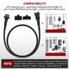Nilight Extension Cable for Motorcycle LED Strip Lights 4PCS 2 Feet Extension Cords 3PCS 2 Way Y Splitter 4PIN Extension Cord for Underglow Neon Accent Light Strips Rock Lights