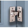 WANLIAN Door Hasp Latch 90 Degree, Stainless Steel Safety Angle Locking Latch for Push/Sliding/Barn Door, Satin Nickel