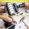 GLDCAPA Watch Link Removal Kit, Watch Band Sizing Tool for Watch Strap Adjustment, Watch Pins Replacement, Watch Hammer, Spring bar (Black)