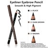 Go Ho 6 PCS Eyebrow Eye Liner Pencil Set,Easy to Color Sweatproof Eye Brow Pencil,Professional Long-lasting Eyeliner Gel Makeup Brow Tint Pen,3 Colors(Black,Brown,Dark Brown)