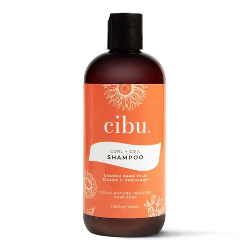 CIBU Curl + Coil Shampoo Cleanses, Hydrates, Revitalizes, Detangles & Preserves Natural Curl + Coil for Frizz-Free Smooth Manageable Hair (Shampoo, 350ml)