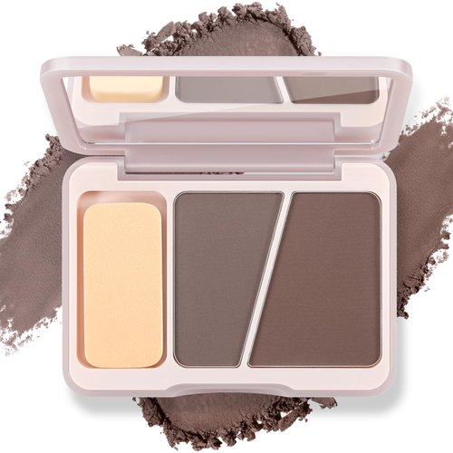 Boobeen 2 Shade Bronzer Palette, Long-Lasting, Buildable Face Contour Makeup Palette with Natural Bronzing Powder, Soft Matte Finish