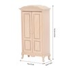Tnfeeon Miniature Wardrobe, Double Door Excellent Workmanship Doll Armoire 112 Scale Birch for Dollhouse Furniture Accessory for Girls
