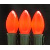 25 Pack 7 Watt C9 Ceramic Red Incandescent Light Bulb, Intermediate Base