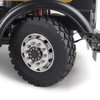 Que-T Metal Front Wheel Rims Hubs & Rubber Tires for 1/14 RC Tamiya Tractor Climbing Trailer Car, Pack of 2