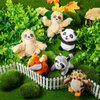 7 Pieces Dog Squeaky Toys Squeaky Hide and Seek Activity Puppy Chew Toys Plush Dog Toy Plush Stuffing Woodland Friends Stuffing with Squeakers for Small Medium Dogs Puppy Pets (Cute,Small)