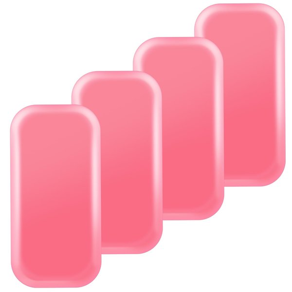 cobee Silicone False Eyelash Holder Pads for Eyelash Extensions Loose Lash, 4 Pcs Reusable Sticky Washable Gasket Pallet for Women and Lash Extension Supplies Tools(Pink)